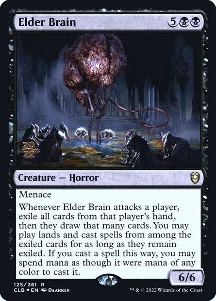 Cerveau vénérable, carte Magic PCLB 125s — extension Battle for Baldur's Gate Promos