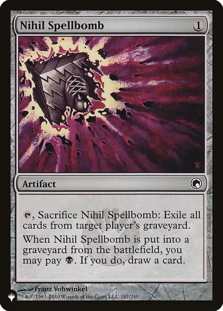 Nihil Spellbomb, Magic card PLST SOM-187 — The List set