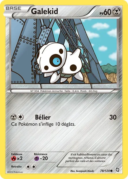 Galekid, carte Pokémon DRX 78 — extension Dragons Éxaltés