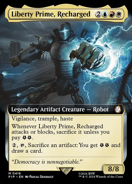Liberty Prime, Recharged, Magic card PIP 416 — Fallout set