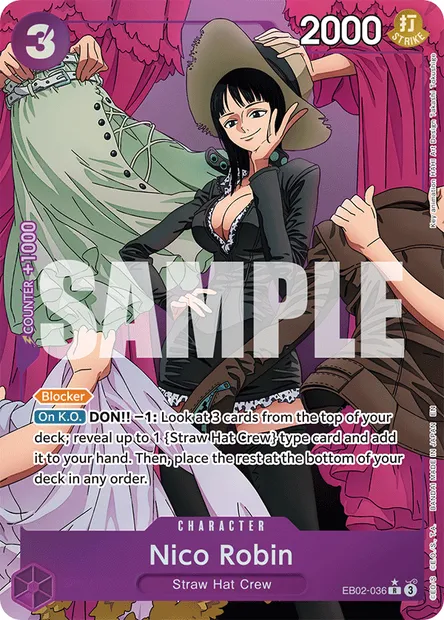 Nico Robin, One Piece card EB02-036 — Anime 25th Collection set