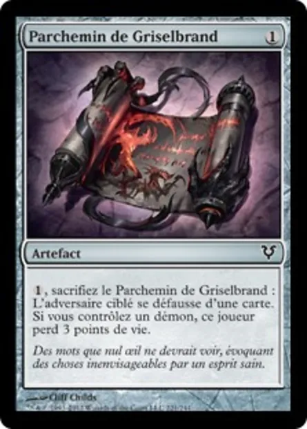 Parchemin de Griselbrand, carte Magic AVR 221 — extension Avacyn ressuscitée