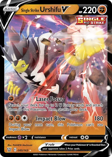 Single Strike Urshifu V, Pokémon card BST 85 — Battle Styles set