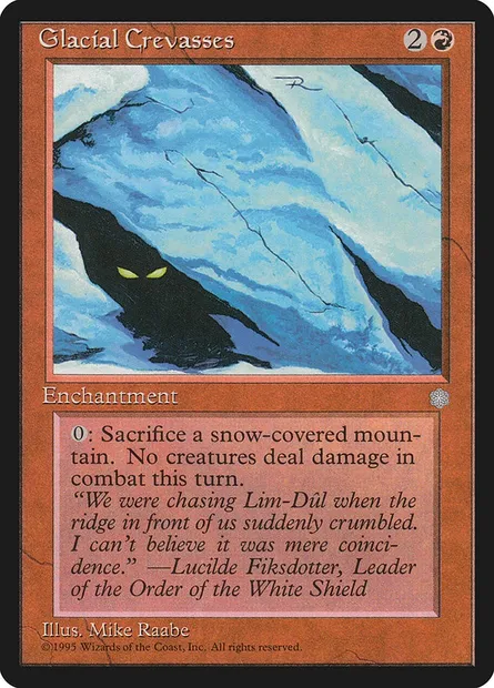 Glacial Crevasses, Magic card ICE 187 — Ice Age set