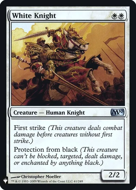 Chevalier blanc, carte Magic PLST M10-41 — extension The List