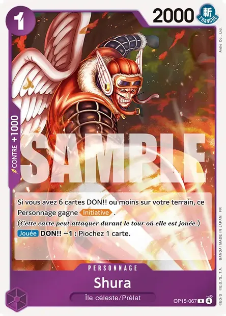 Shura, carte One Piece OP15-067 — extension AVENTURE SUR L'ÎLE DE DIEU