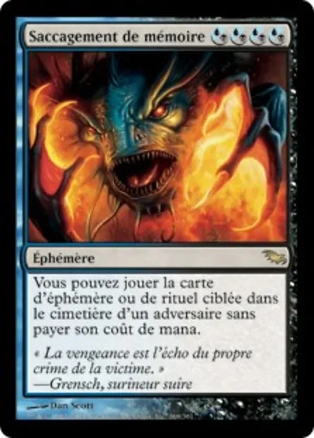 Saccagement de mémoire, carte Magic SHM 169 — extension Sombrelande