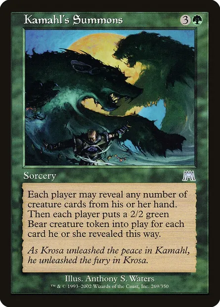 Kamahl's Summons, Magic card ONS 269 — Onslaught set