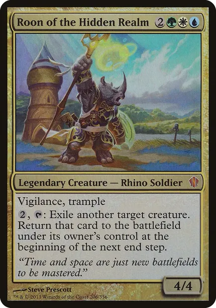 Roon of the Hidden Realm, Magic card OC13 206 — Commander 2013 Oversized set