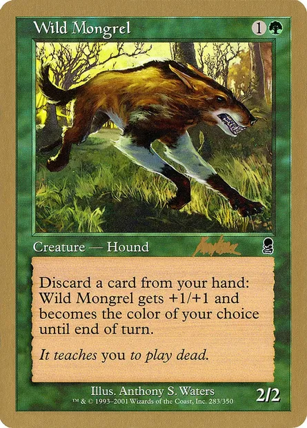 Wild Mongrel, Magic card WC02 bk283 — World Championship Decks 2002 set