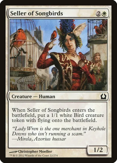 Seller of Songbirds, Magic card RTR 22 — Return to Ravnica set