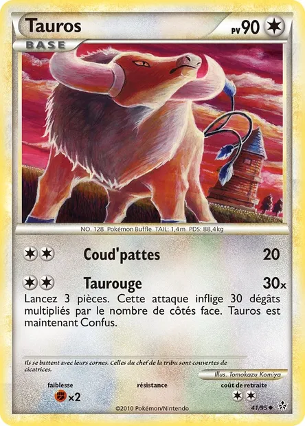 Tauros, carte Pokémon UL 41 — extension Déchaînement