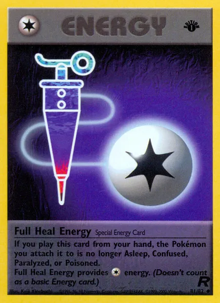 Full Heal Energy, Pokémon card TR 81 — Team Rocket set