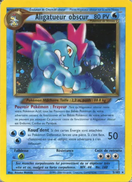 Aligatueur obscur, carte Pokémon NDE 5 — extension Neo Destiny