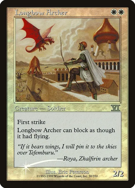 Longbow Archer, Magic card FNM 3 — Friday Night Magic 2000 set