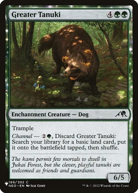 Greater Tanuki, Magic card PLST NEO-189 — The List set