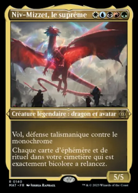 Niv-Mizzet, le suprême, carte Magic MAT 140 — extension L'invasion des machines : le jour d'après