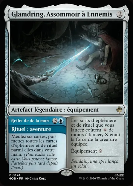 Glamdring, Assommoir à Ennemis // Gleam of Death, carte Magic HOB 174 — extension The Hobbit