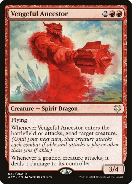 Vengeful Ancestor, Magic card AFC 35 — Forgotten Realms Commander set