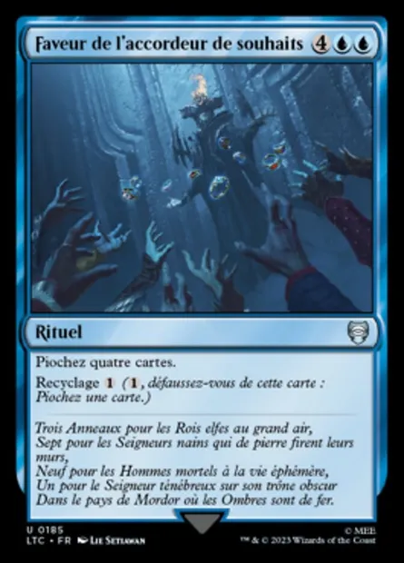 Faveur de l'accordeur de souhaits, carte Magic LTC 185 — extension Tales of Middle-earth Commander