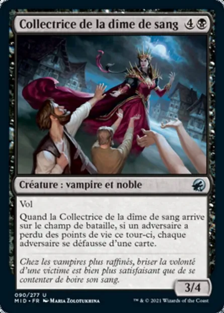 Collectrice de la dîme de sang, carte Magic MID 90 — extension Innistrad : chasse de minuit