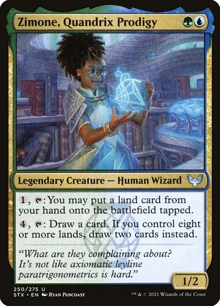 Zimone, Quandrix Prodigy, Magic card STX 250 — Strixhaven: School of Mages set