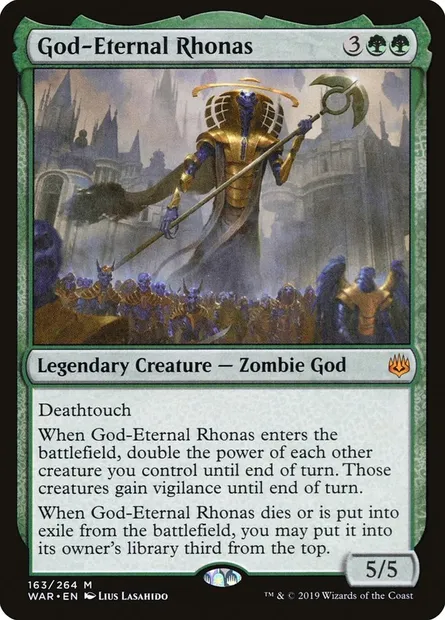 God-Eternal Rhonas, Magic card WAR 163 — War of the Spark set