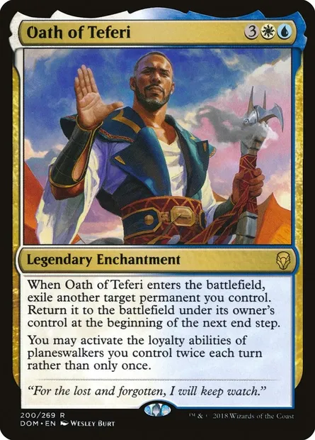 Oath of Teferi, Magic card DOM 200 — Dominaria set