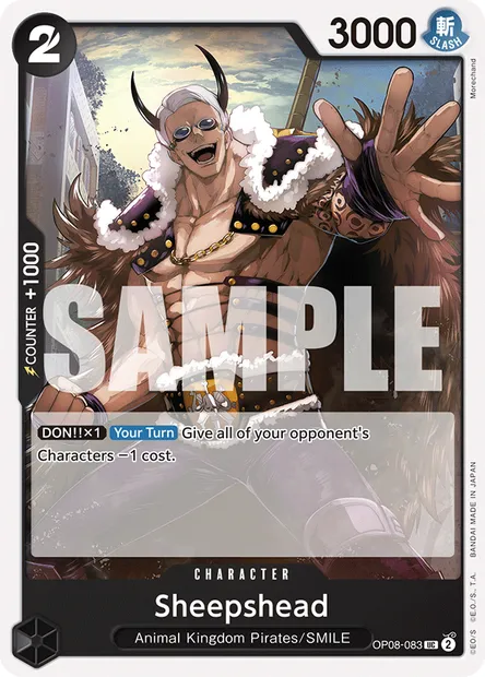 Sheepshead, One Piece card OP08-083 — TWO LEGENDS set