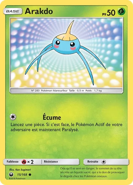 Arakdo, carte Pokémon CES 15 — extension Tempête Céleste
