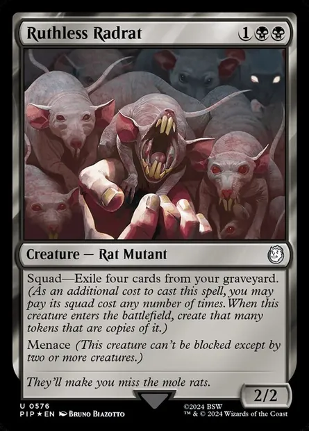 Ruthless Radrat, Magic card PIP 576 — Fallout set