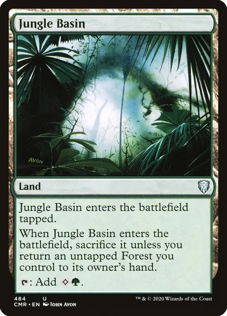 Jungle Basin, Magic card CMR 484 — Commander Legends set