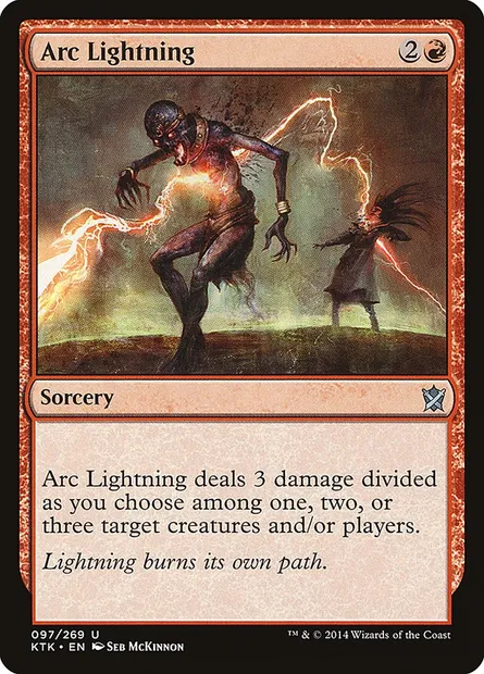 Arc Lightning, Magic card KTK 97 — Khans of Tarkir set