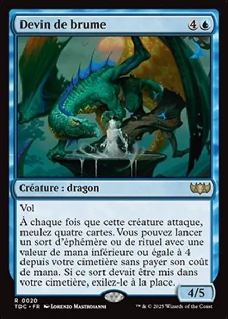 Devin de brume, carte Magic TDC 20 — extension Tarkir: Dragonstorm Commander
