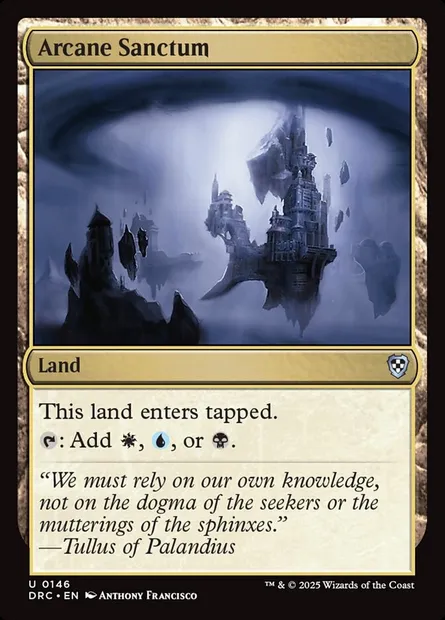 Arcane Sanctum, Magic card DRC 146 — Aetherdrift Commander set