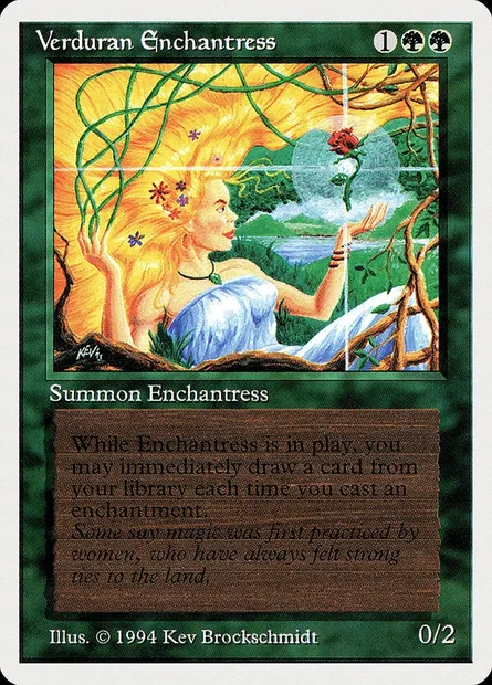 Verduran Enchantress, Magic card SUM 223 — Summer Magic / Edgar set