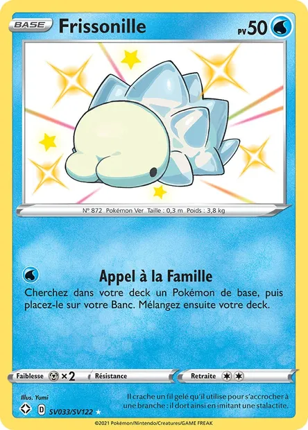Frissonille, carte Pokémon SHF SV033 — extension Destinées Radieuses