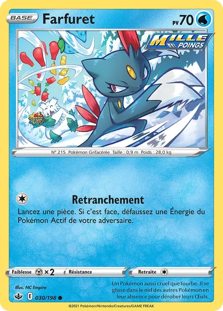 Farfuret, carte Pokémon CRE 30 — extension Règne de Glace