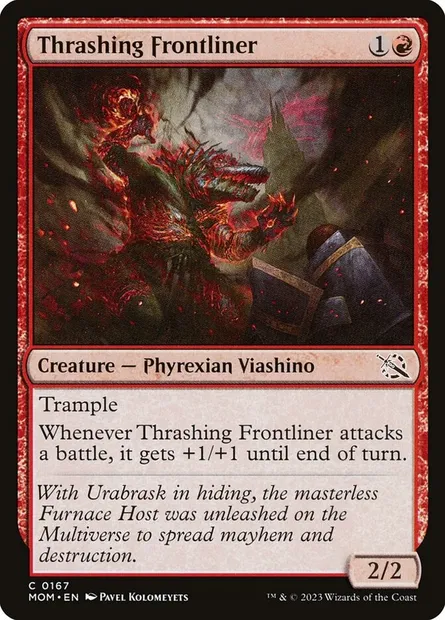 Thrashing Frontliner, Magic card MOM 167 — March of the Machine set
