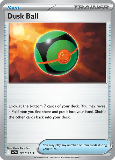 Dusk Ball, Pokémon card SSP 175 — Surging Sparks set