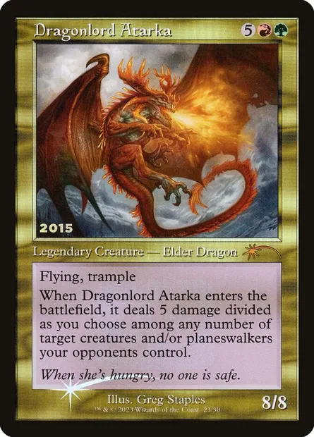 Dragonlord Atarka, Magic card P30A 23 — 30th Anniversary Play Promos set