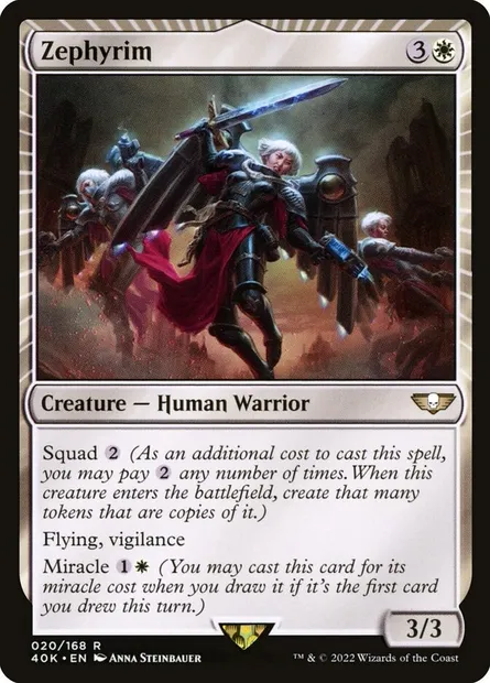 Zephyrim, Magic card 40K 20 — Warhammer 40,000 Commander set