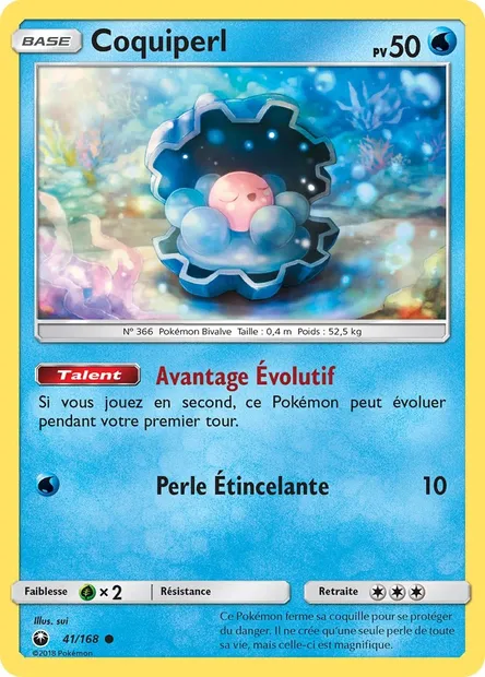 Coquiperl, carte Pokémon CES 41 — extension Tempête Céleste