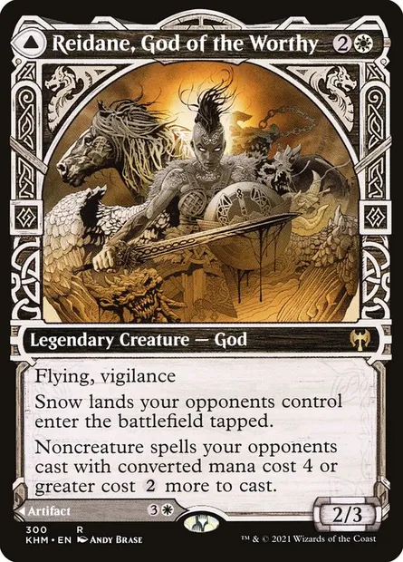 Reidane, déesse des Valeureux // Valkmira, bouclier du protecteur, carte Magic KHM 300 — extension Kaldheim