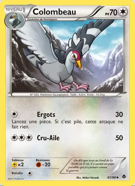 Colombeau, carte Pokémon EPO 81 — extension Pouvoirs Émergents