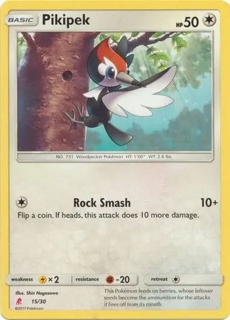 Pikipek, Pokémon card TK10L 015 — Sun & Moon Trainer Kit: Lycanroc & Alolan Raichu (Lycanroc) set