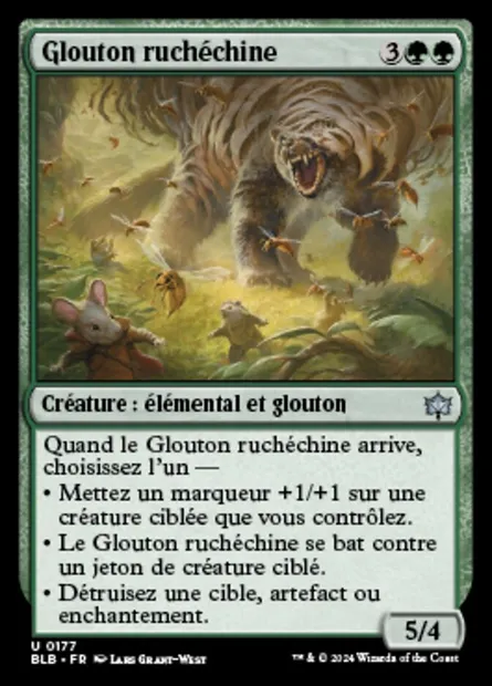 Glouton ruchéchine, carte Magic BLB 177 — extension Bloomburrow