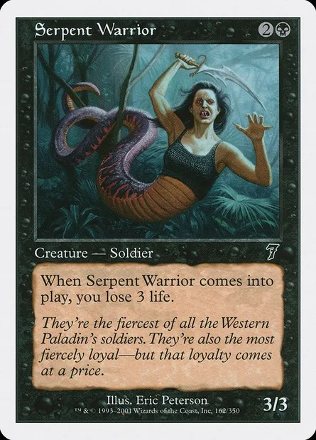 Serpent Warrior, Magic card 7ED 162 — Seventh Edition set