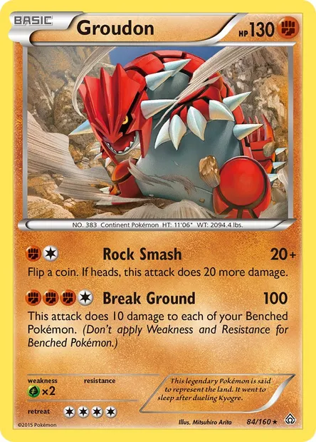 Groudon, Pokémon card PRC 84 — Primal Clash set