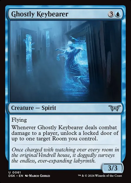 Ghostly Keybearer, Magic card DSK 61 — Duskmourn: House of Horror set